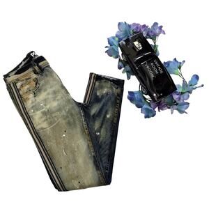 Preme NWOT Stone Wash Paint Splatter Skinny Jeans Men 32